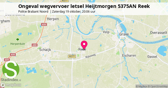 Ongeval wegvervoer letsel Heijtmorgen 5375AN Reek