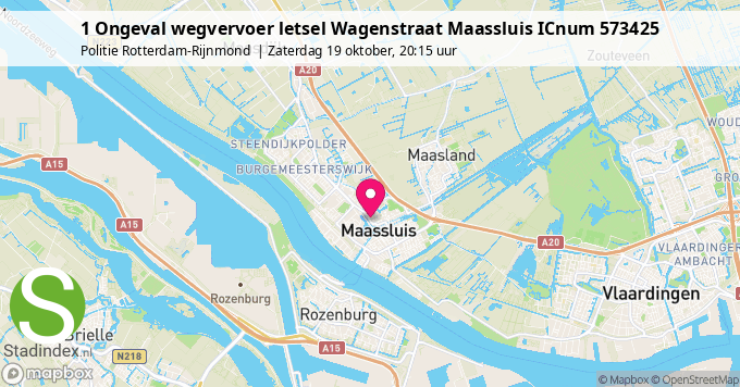 1 Ongeval wegvervoer letsel Wagenstraat Maassluis ICnum 573425