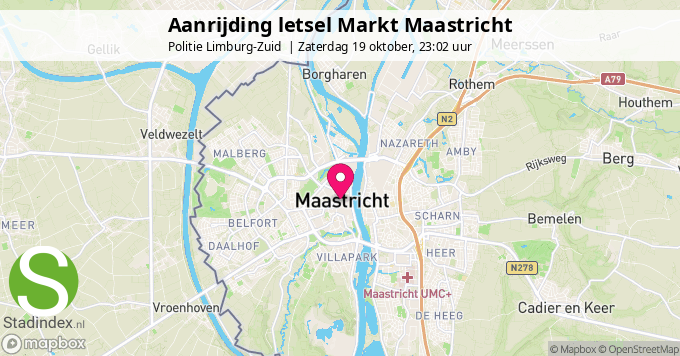 Aanrijding letsel Markt Maastricht