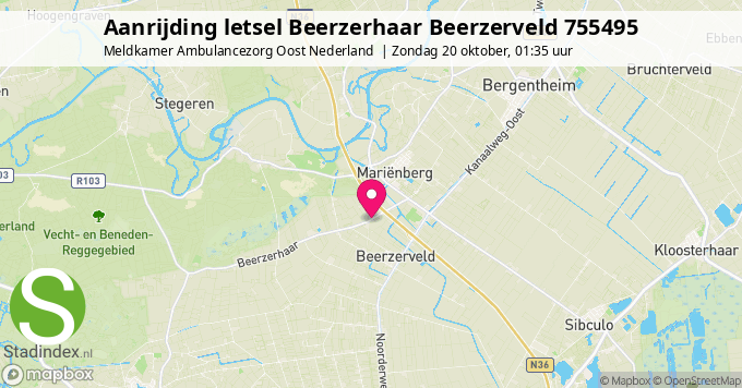 Aanrijding letsel Beerzerhaar Beerzerveld 755495