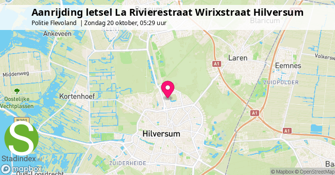 Aanrijding letsel La Rivierestraat Wirixstraat Hilversum