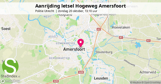 Aanrijding letsel Hogeweg Amersfoort