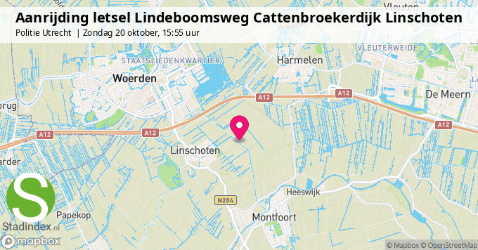 Aanrijding letsel Lindeboomsweg Cattenbroekerdijk Linschoten