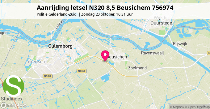 Aanrijding letsel N320 8,5 Beusichem 756974