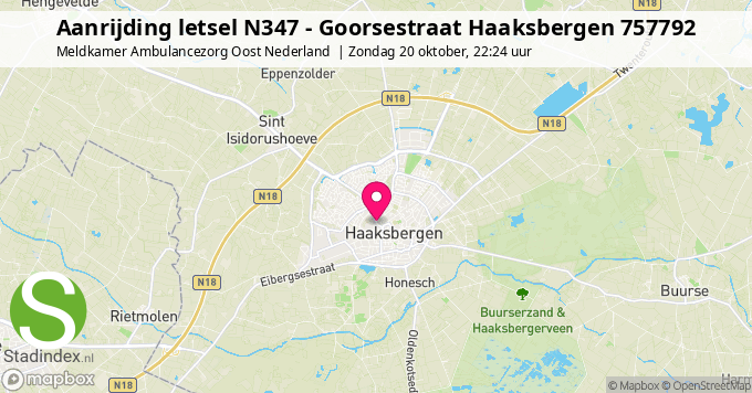 Aanrijding letsel N347 - Goorsestraat Haaksbergen 757792