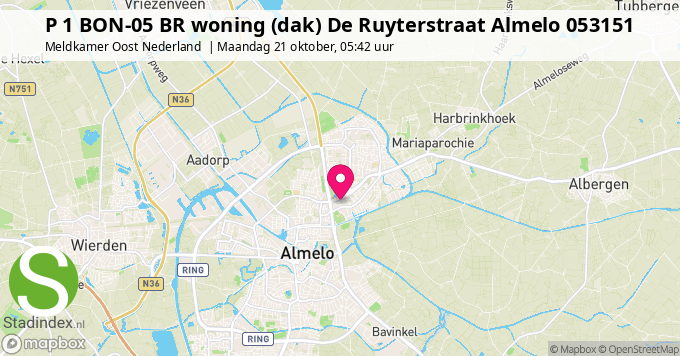 P 1 BON-05 BR woning (dak) De Ruyterstraat Almelo 053151