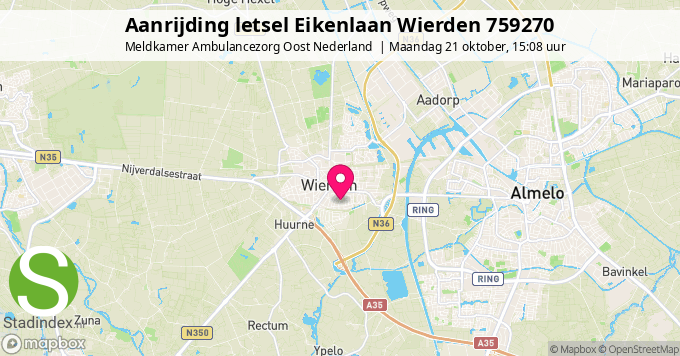 Aanrijding letsel Eikenlaan Wierden 759270