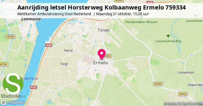 Aanrijding letsel Horsterweg Kolbaanweg Ermelo 759334