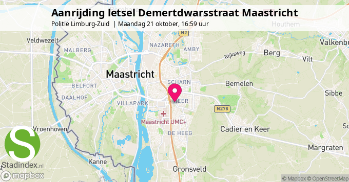 Aanrijding letsel Demertdwarsstraat Maastricht