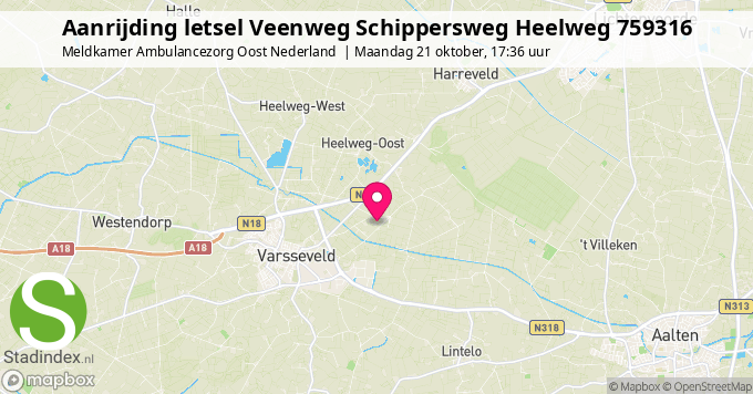 Aanrijding letsel Veenweg Schippersweg Heelweg 759316