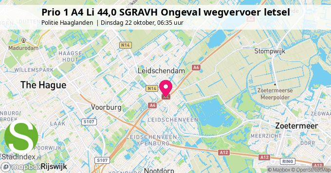 Prio 1 A4 Li 44,0 SGRAVH Ongeval wegvervoer letsel