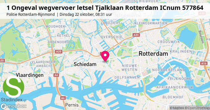 1 Ongeval wegvervoer letsel Tjalklaan Rotterdam ICnum 577864