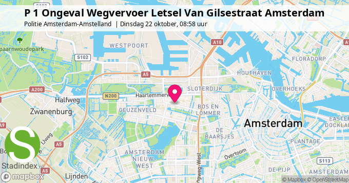 P 1 Ongeval Wegvervoer Letsel Van Gilsestraat Amsterdam