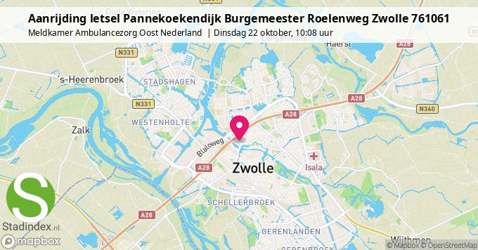 Aanrijding letsel Pannekoekendijk Burgemeester Roelenweg Zwolle 761061