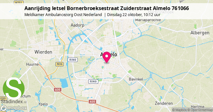 Aanrijding letsel Bornerbroeksestraat Zuiderstraat Almelo 761066