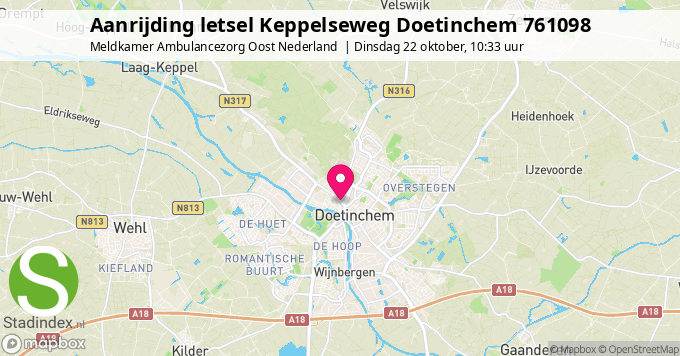 Aanrijding letsel Keppelseweg Doetinchem 761098