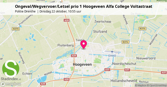 Ongeval/Wegvervoer/Letsel prio 1 Hoogeveen Alfa College Voltastraat