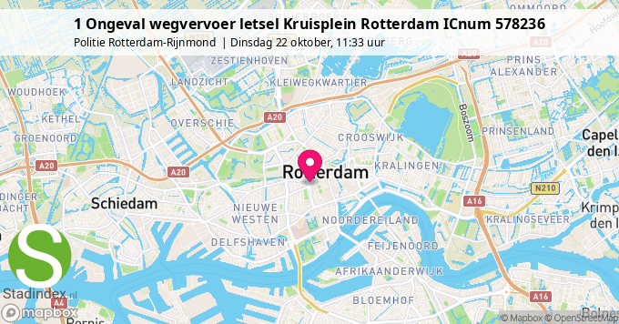 1 Ongeval wegvervoer letsel Kruisplein Rotterdam ICnum 578236