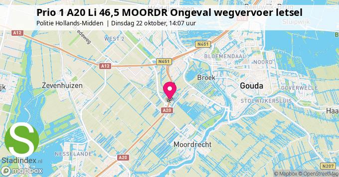 Prio 1 A20 Li 46,5 MOORDR Ongeval wegvervoer letsel