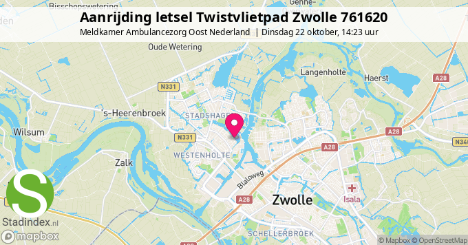 Aanrijding letsel Twistvlietpad Zwolle 761620