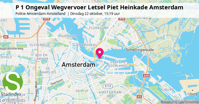 P 1 Ongeval Wegvervoer Letsel Piet Heinkade Amsterdam