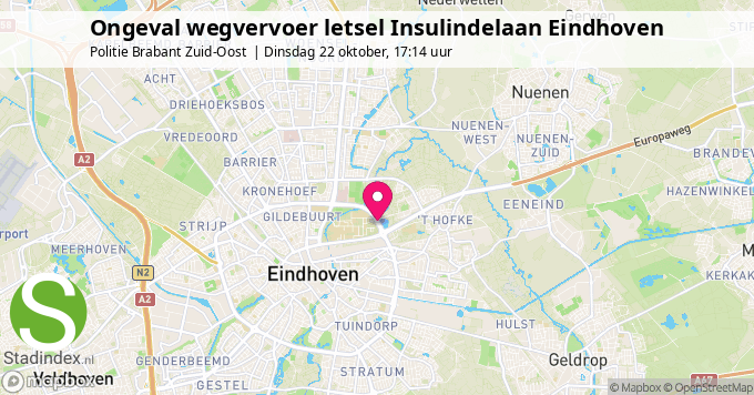 Ongeval wegvervoer letsel Insulindelaan Eindhoven