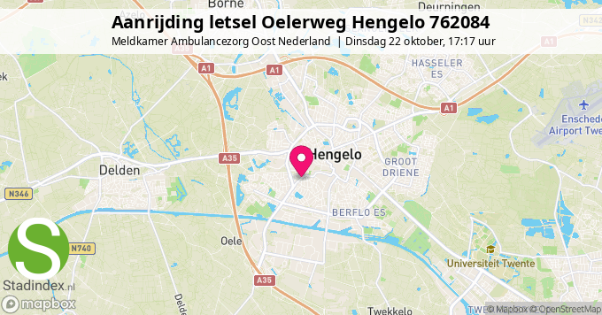 Aanrijding letsel Oelerweg Hengelo 762084