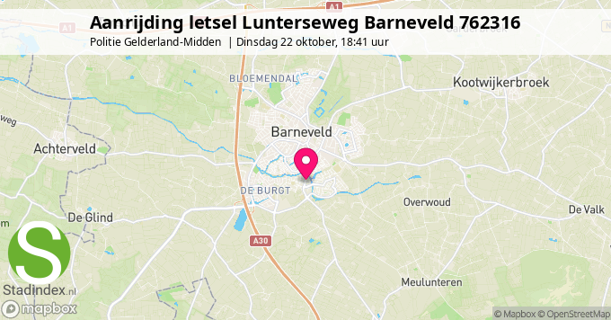 Aanrijding letsel Lunterseweg Barneveld 762316