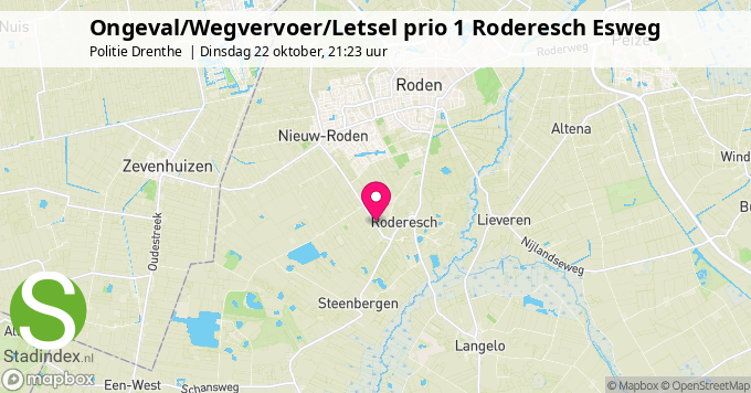 Ongeval/Wegvervoer/Letsel prio 1 Roderesch Esweg