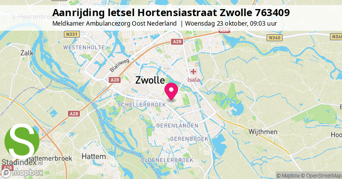 Aanrijding letsel Hortensiastraat Zwolle 763409