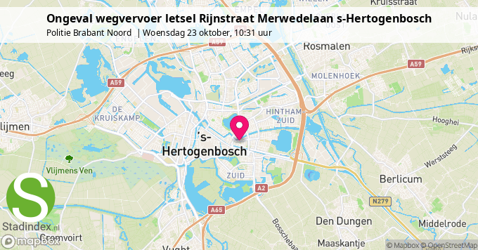 Ongeval wegvervoer letsel Rijnstraat Merwedelaan s-Hertogenbosch