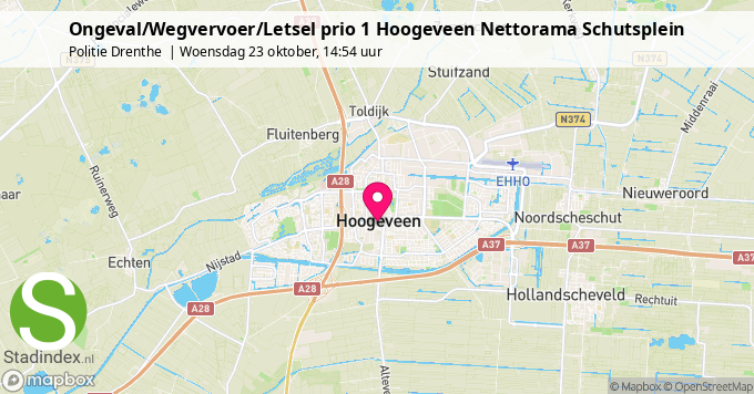 Ongeval/Wegvervoer/Letsel prio 1 Hoogeveen Nettorama Schutsplein