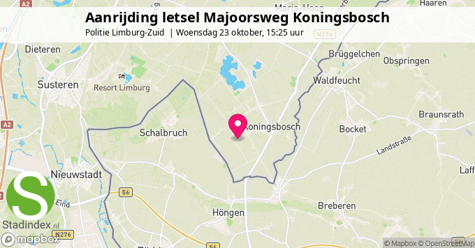 Aanrijding letsel Majoorsweg Koningsbosch