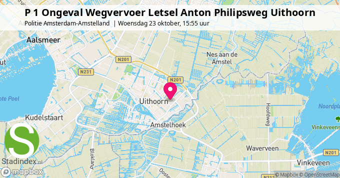 P 1 Ongeval Wegvervoer Letsel Anton Philipsweg Uithoorn