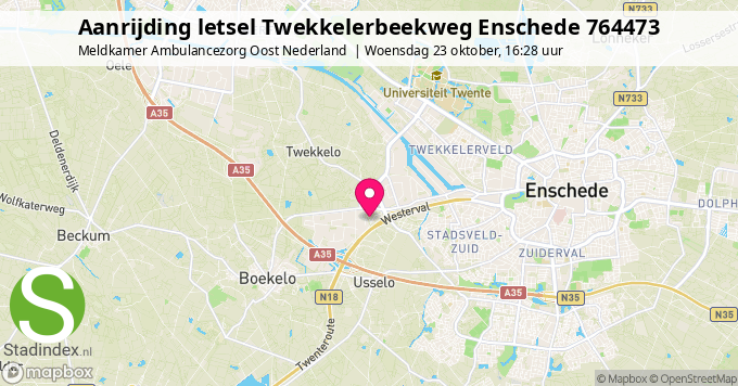 Aanrijding letsel Twekkelerbeekweg Enschede 764473