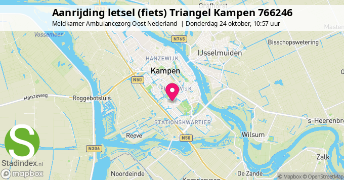 Aanrijding letsel (fiets) Triangel Kampen 766246