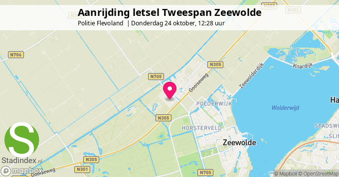 Aanrijding letsel Tweespan Zeewolde