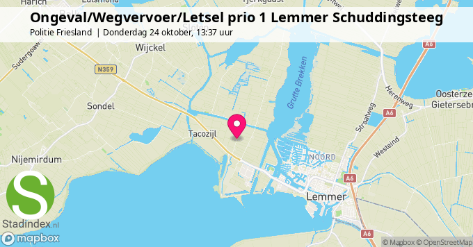 Ongeval/Wegvervoer/Letsel prio 1 Lemmer Schuddingsteeg