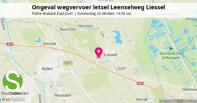 Ongeval wegvervoer letsel Leenselweg Liessel