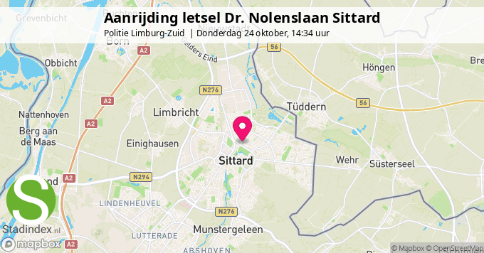 Aanrijding letsel Dr. Nolenslaan Sittard