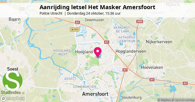 Aanrijding letsel Het Masker Amersfoort