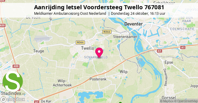 Aanrijding letsel Voordersteeg Twello 767081