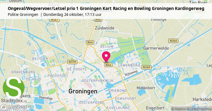 Ongeval/Wegvervoer/Letsel prio 1 Groningen Kart Racing en Bowling Groningen Kardingerweg