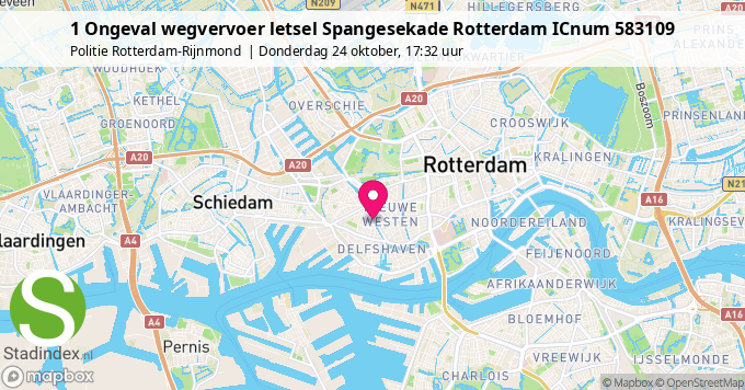 1 Ongeval wegvervoer letsel Spangesekade Rotterdam ICnum 583109