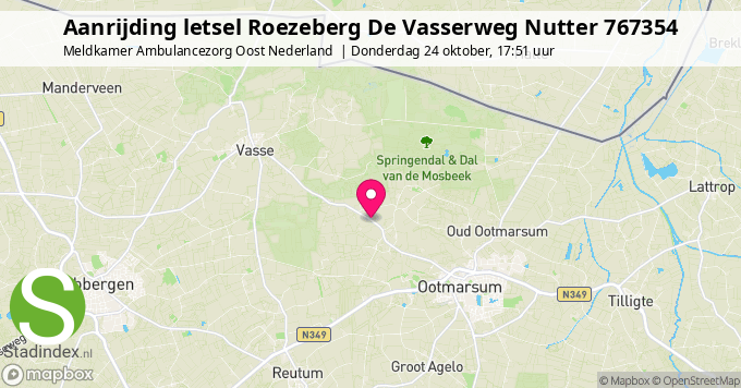 Aanrijding letsel Roezeberg De Vasserweg Nutter 767354