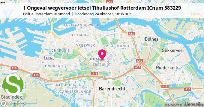 1 Ongeval wegvervoer letsel Tibullushof Rotterdam ICnum 583229