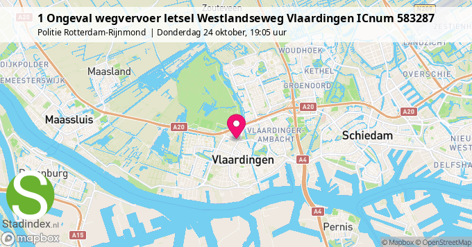 1 Ongeval wegvervoer letsel Westlandseweg Vlaardingen ICnum 583287