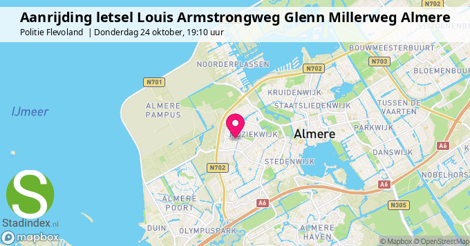 Aanrijding letsel Louis Armstrongweg Glenn Millerweg Almere