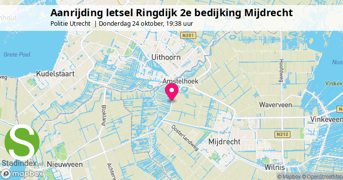 Aanrijding letsel Ringdijk 2e bedijking Mijdrecht