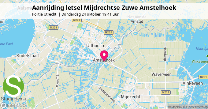 Aanrijding letsel Mijdrechtse Zuwe Amstelhoek